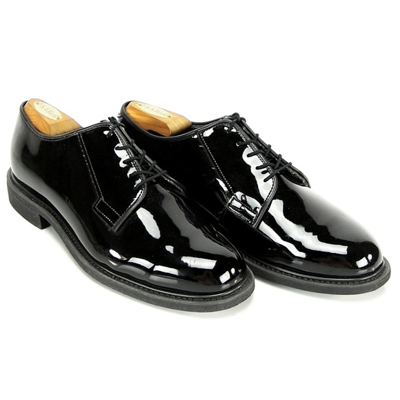 BATES MEN\'S  BLACK PATENT LEATHER OXFORD SHOES main image 6
